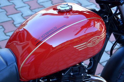 Motocykl Jawa 350 OHC SCRAMBLER - červený