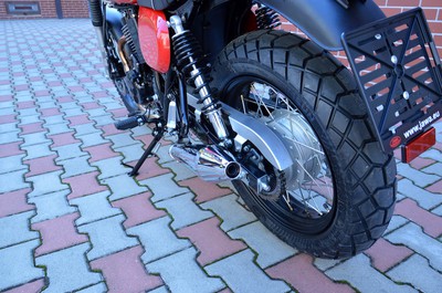 Motocykl Jawa 350 OHC SCRAMBLER - červený