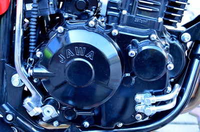 Motocykl Jawa 350 OHC SCRAMBLER - červený